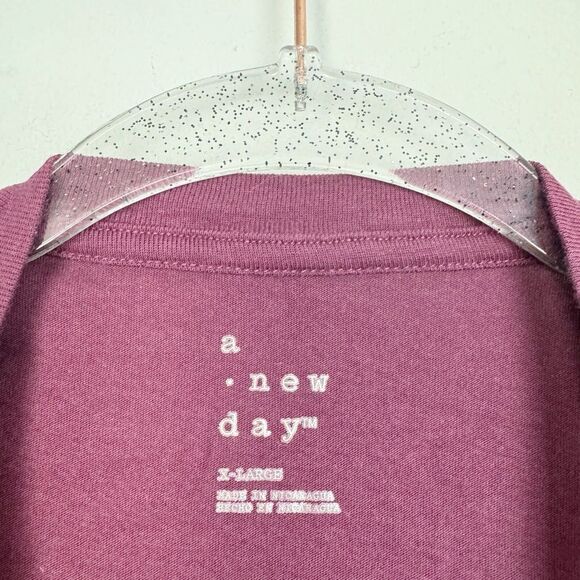 A NEW DAY | TARGET Plum Short Sleeve Crewneck Tee Women’s Size X-Large - Picture 5 of 7